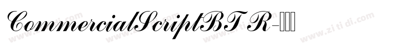 CommercialScriptBT R字体转换